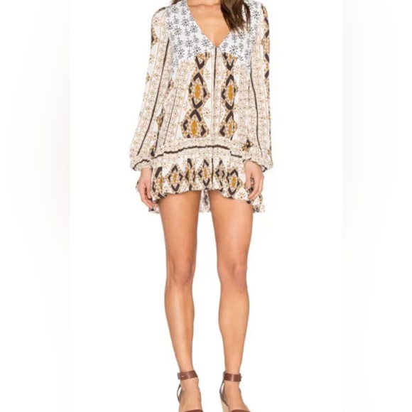 FREE PEOPLE Down by the Bay 60’s Tunic Ivory Combo M - Picture 4 of 13